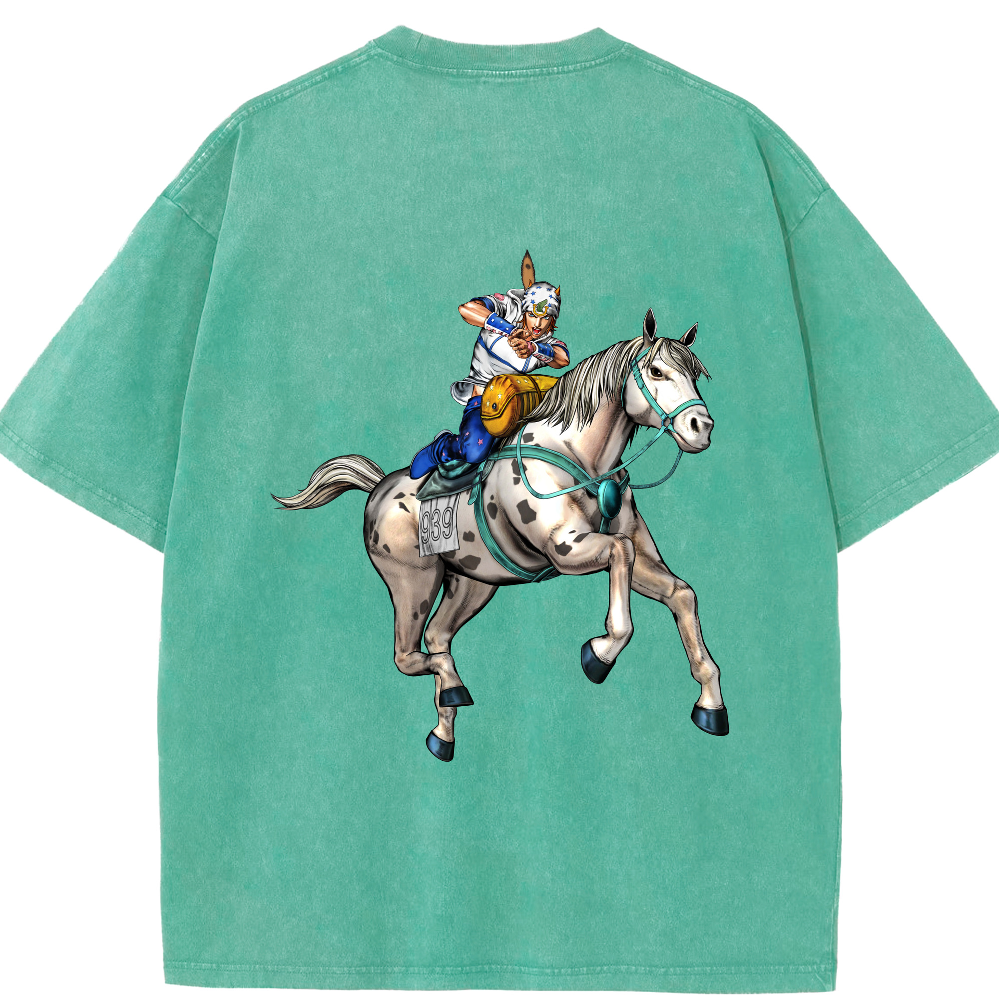 （画像用） ジョジョの奇妙な冒険 ジョナサン?ジョースター JoJo's Bizarre Adventure Jonathan Joestar 綿100% ヴィンテージ風 半袖Tシャツ（背面プリント）